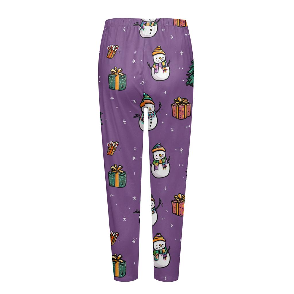 Women's Christmas Print Slim Fit Elastic Yoga Casual Pants