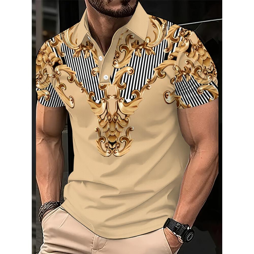 Summer men's short sleeved polo shirt
