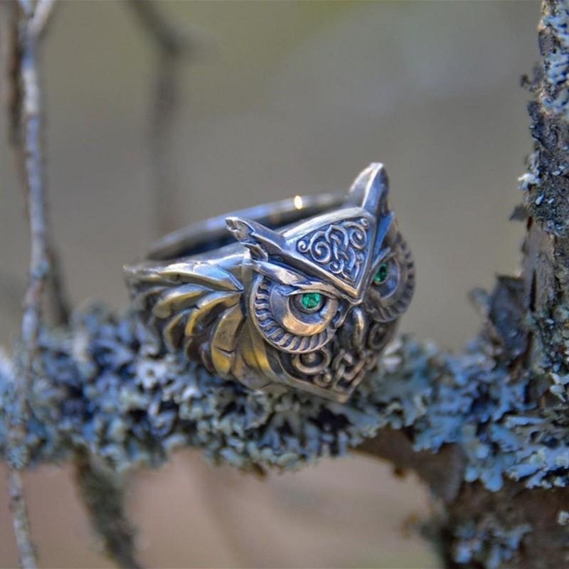 Creative Owl Ring Personalized Owl'S Eye Jewelry Ring Jewelry