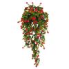 Artificial Hanging Plants Leaves Eucalyptus Ivy Garlands Plant, Red Color