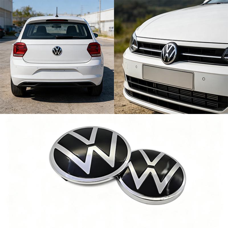 Volkswagen MK4 ABS 3D Car Front Logo Rear Bumper Tail Door Trunk Sticker Rear Emblem Sticker Styling Accessory For VW Volkswagen Polo 2019-2024