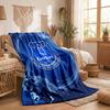 Everton Football Print Flannel Blanket Soft Warm Sofa Bed Throw Blanket For Home Office Bedroom