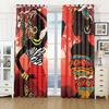 Luxuriöse Afrikanische Tanzende Frau Mann Kostenloser Versand Fenstervorhang für Wohnzimmer Kinderzimmer Badezimmer Küche Tür Heimdekor 2 Stück