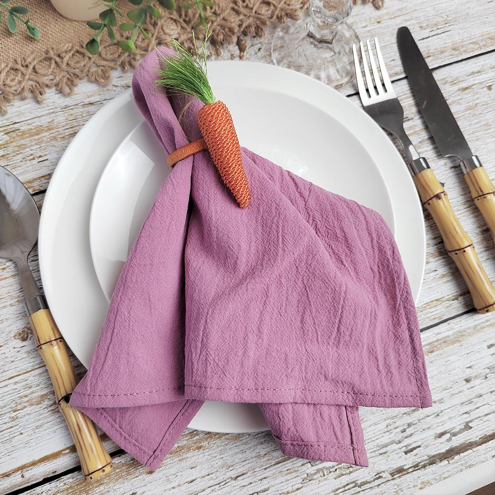 Tischdecken-Servietten mit gesäumten Kanten Stoffservietten 100% Rohbaumwolle Falten nach dem Waschen Großartig für Küche Hochzeit Deko