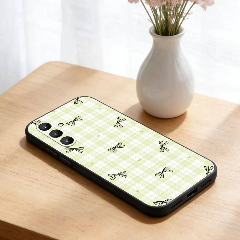 Pastel Plaid Pattern Style  Phone Case For Samsung Galaxy A73,A21s,A22,A31,A52,A53,A71,A41Soft Black Shell
