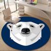 1pc Polar Bear Logo Office Round Area Rug, Under Office Chairs Bedroom Living Room Home Decor, Room Deco
