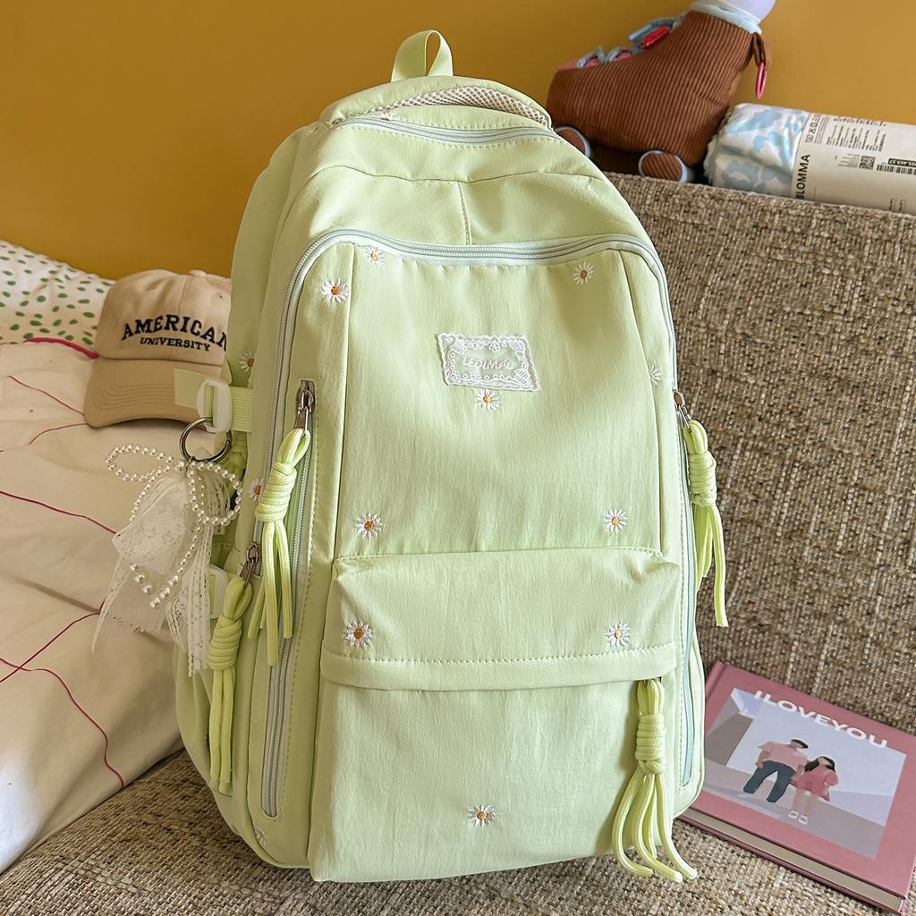 Schoolbag New Japanese ins Small Fresh Casual Backpack Girls Junior High School Student School Bag Travel Lightweight Trendy Backpack