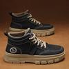 Men's Shoes Spring and Autumn Martin Boots Men's High-top High-quality Leather Boots Trendy Winter Versatile Tooling Locomotive Boots