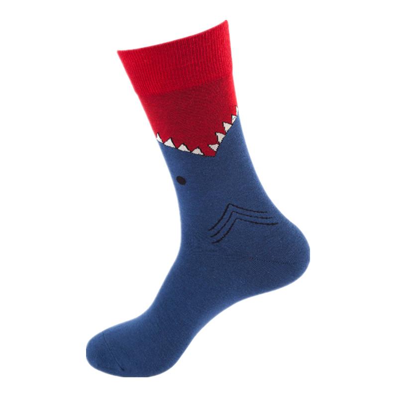 Hundreds Fashion Business Men 100% Cotton Happy Lattice Socks Unisex Boys Combed Hip Hop Street Skateboard Funny High Sox Set