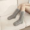 Warm Fluffy Socks Winter Thickened Fuzzy Socks with Elastic Cuffs Solid Color Cozy Sleeping Socks for Indoor Lounging Sleeping