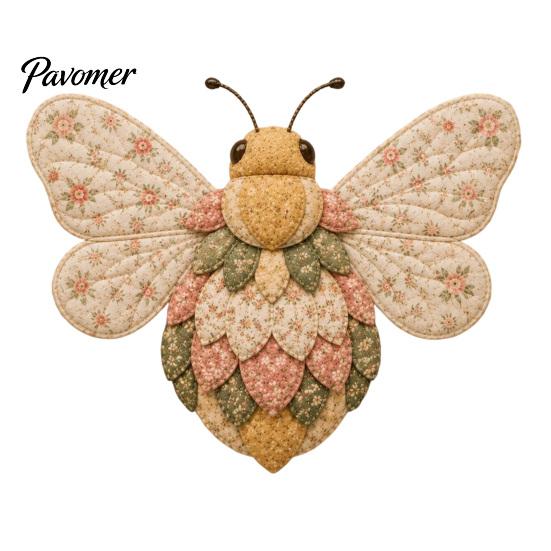 Creative Hobby Sets Garden Animal Patchwork DIY Kit, Floral Fabric Sewing Cute Retro Bundles Butterfly Bird Crafting Kit for Adults, Home Farmhouse