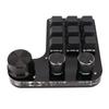 Mini Keypad 9 Keys 3 Knobs RGB Backlit Blue Switch Plug and Play Programmable Keypad for Gaming Office Media