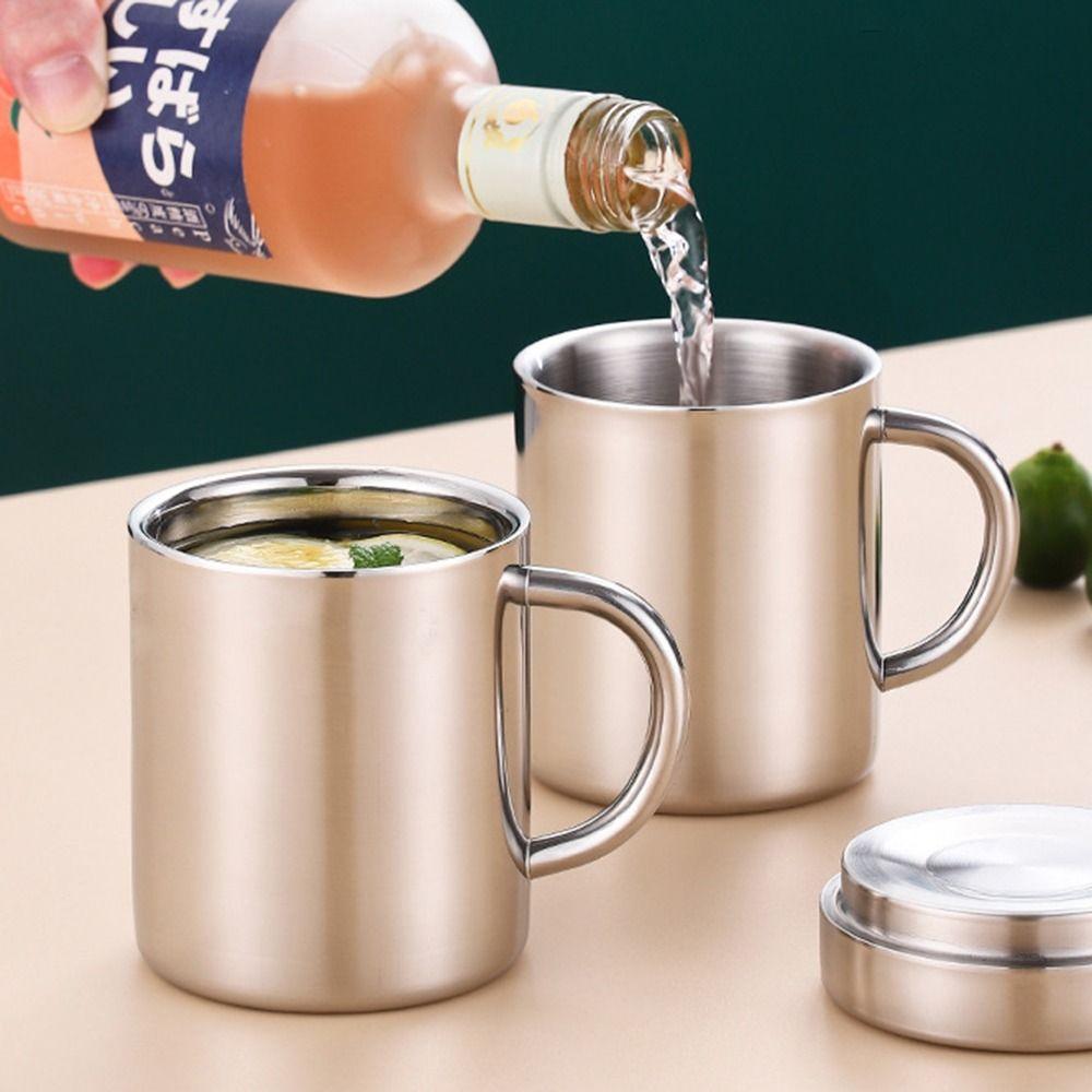 Double Wall Drinking Water Cup Stainless Steel Travel Tumbler Jug Premium Tea Cup  Outdoors