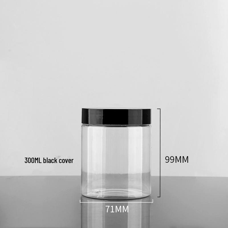 Plastic Pet Cream Bottle: 30g/50g/100g with Black Lid, 68Tooth Design, for Skincare, 700g