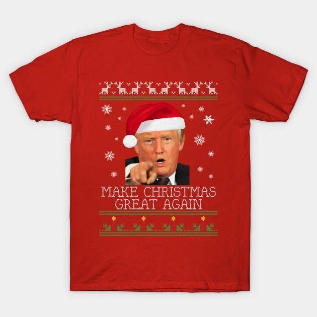 Donald trump xmas Christmas sci fi funny birthday movie film t shirt 4XL