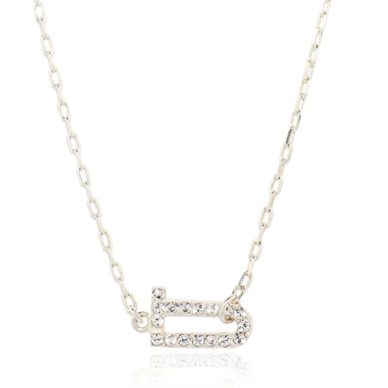 UNI.J [In521]Shiny Signature Silver Necklace