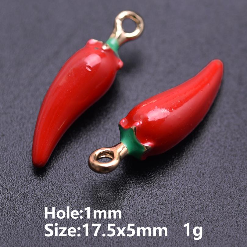 5pcs/Lot Cute Three-Dimensional Fruit Charm Enamel Cherry Mushroom Strawberry Pendants For Jewelry Making Supplies Banana Charms