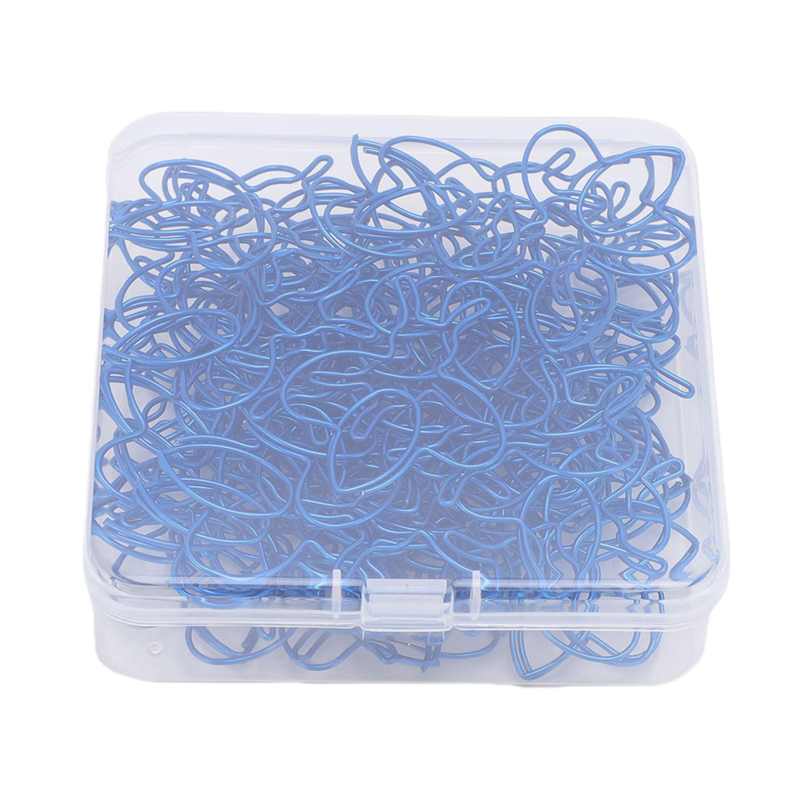 

80Pcs Bee Shaped Paper Clips Iron Multifunctional Cute Paperclips for Scrapbooks Calendars Files Blue