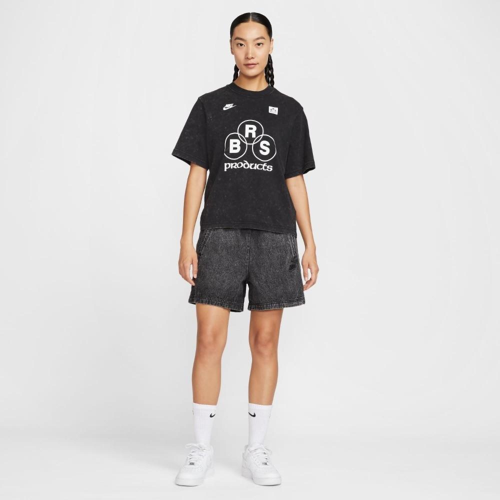 Nike Denim Wash Shorts Black Gcel If3404 010blk
