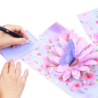 Tarjeta del Día de la Madre en 3D Saludo Aniversario Graduación Cumpleaños Mariposa Flor Popup