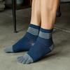 Casual Middle Tube Breathable Simple Stripe Hosiery Five Finger Socks Socks With Toes Man Socks