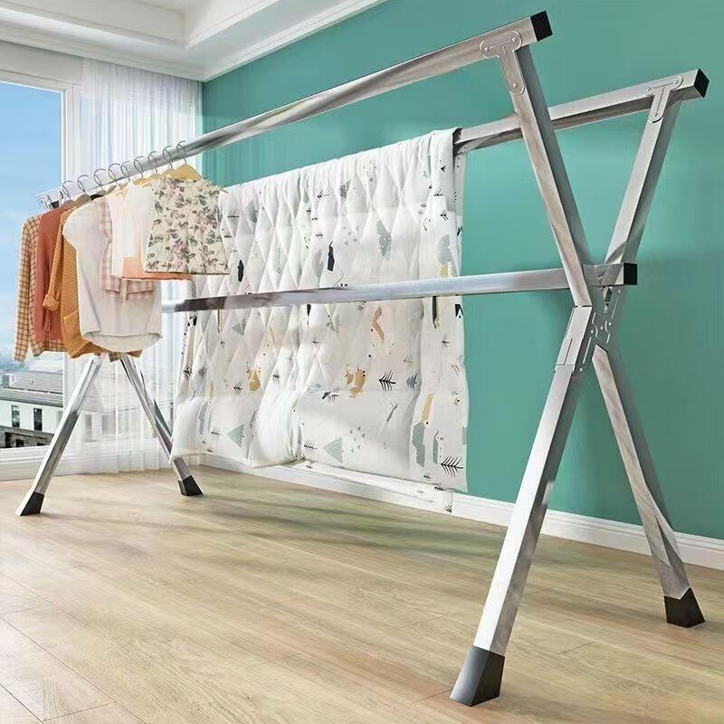 Miflame 1.6m Three-Rod Foldable Clothes Drying Rack