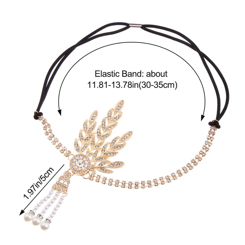 Dancing Party Diamond Headdress Elegant Dress Accessories Bridal Headpiece Gatsby Flapper Pearl Headband