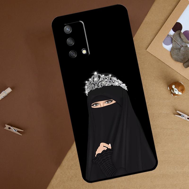Niqab queen Islamic muslimah woman For Oppo A80 A60 A40 A74 A94 A54 A18 A38 A58 A78 A98 A16 A76 A96 A15 A57S A17 A77 Phone Case
