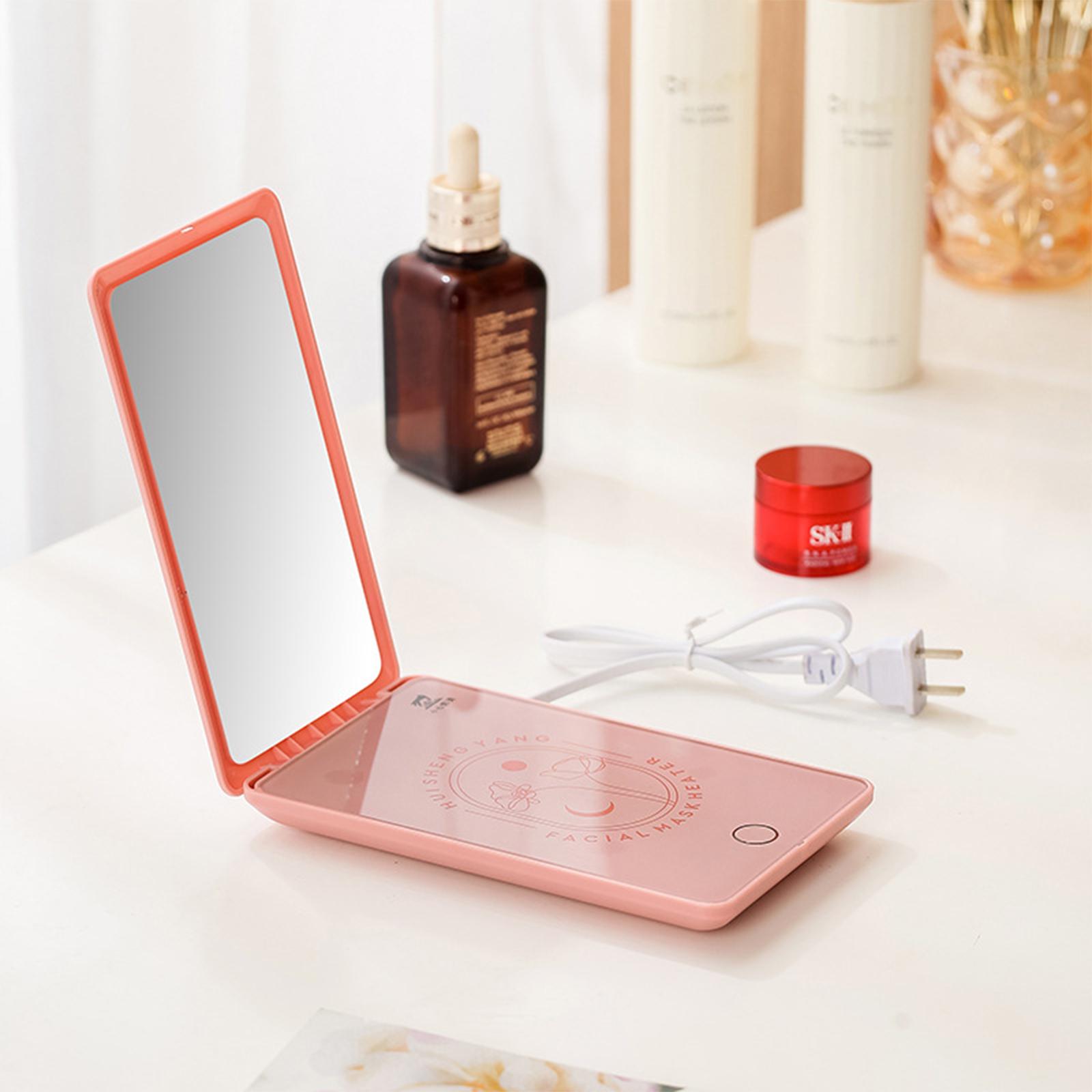 

Mask heater wet wipes heating mask companion home desktop usb portable makeup mirror mask machine USB розовый