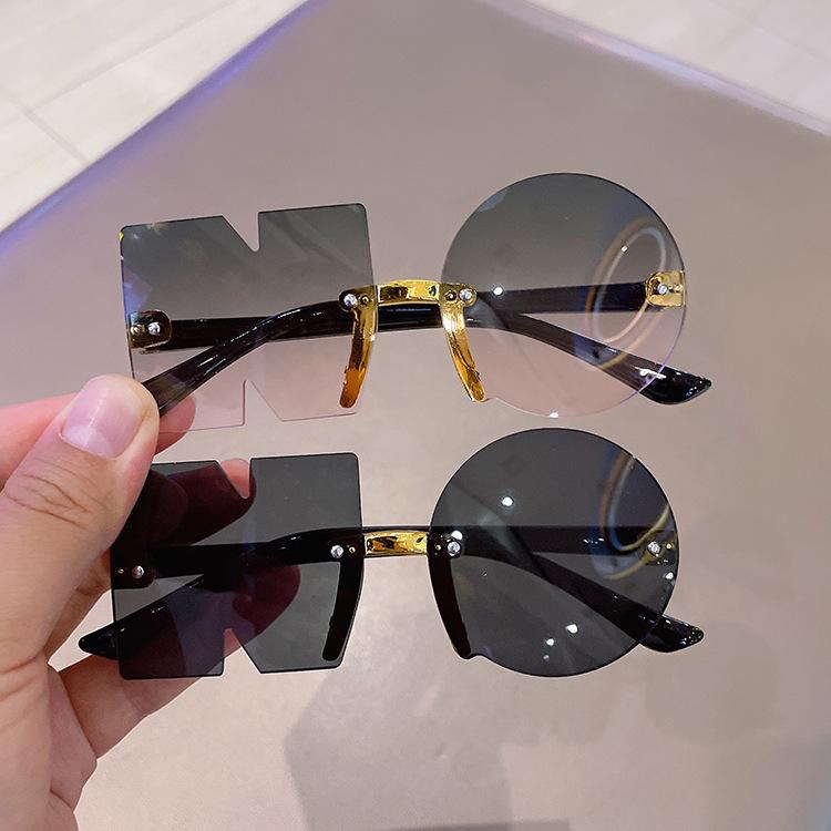 Buy Vintage Mirror Rimless Sunglasses Kids Fashion Unique NO
