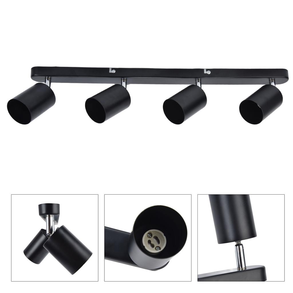 GU10 Lamp Holder 4 Head Rotating Ceiling Mounted Base for Canteen Shopping Mall Showcase
