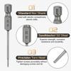 1/3/5pcs T5-T50 Torx Head Screwdriver Bit 1/4" Hex Shank Magnetic No Hole Tamper Proof 6 Point Star S2 Screw Driver Drill Bits