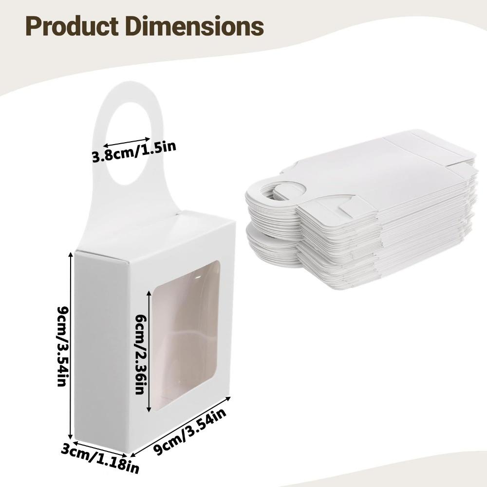 25pcs Bottle Gift Boxes with Clear Window Foldable Paper Gift Packing Box Elegant Gift Boxes with Hanging for Decoration Party Favors Jewelry Making