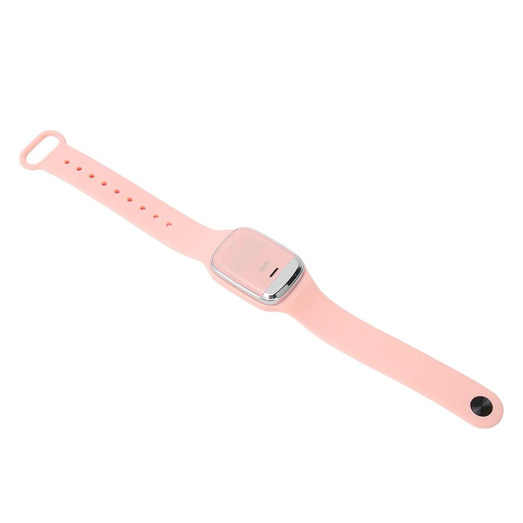 Ultrasonic Repellent Bracelet Portable Rechargeable Electronic Watch for Body Temperature Monitoring Pink