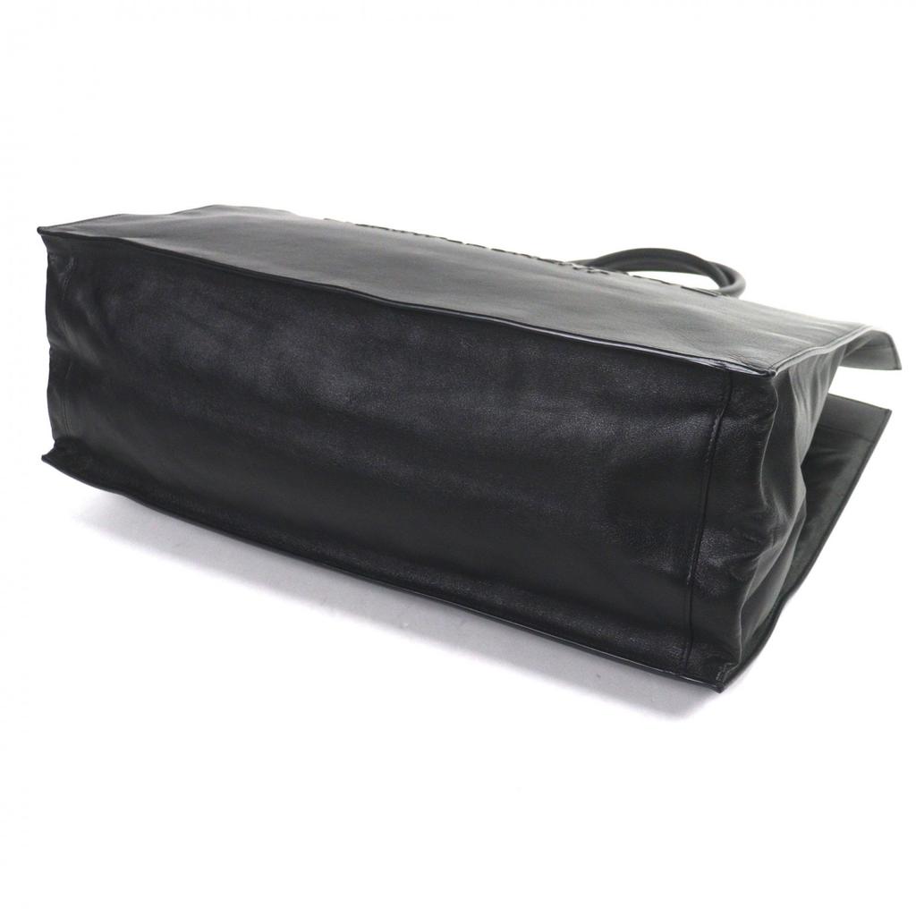 Great SAINT LAURENT PARIS Tote Bag Rib Gauche black leather mens 587273 Used