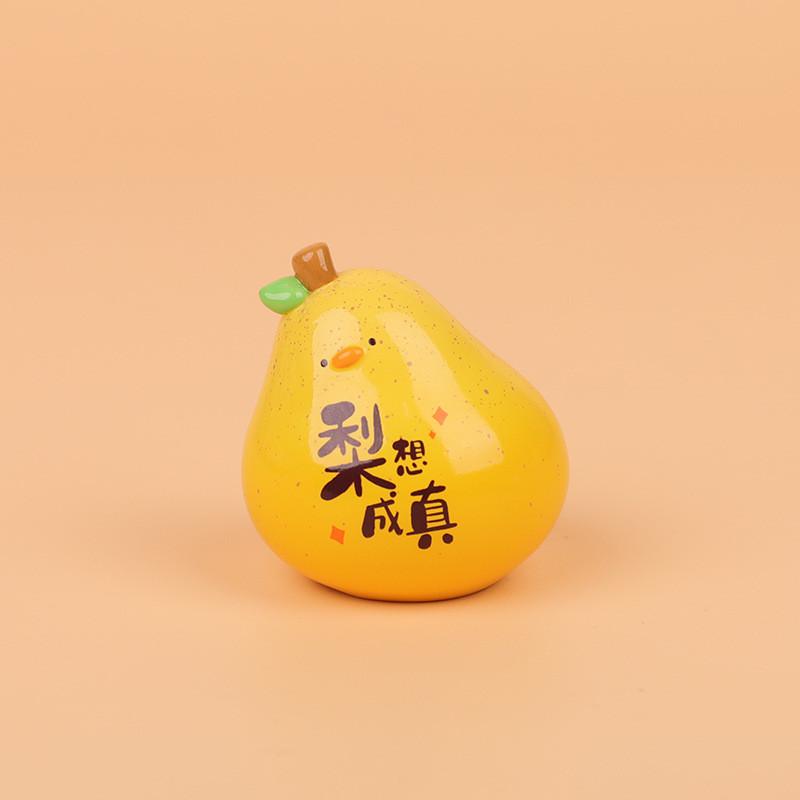 

Resin Fruit Car Dashboard Decor Cute Cartoon Car Accessory For Car Interior Decoration жовтий