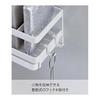 Yamazaki Jitsugyo Magnetic Sponge & Dispenser Rack with Tray White Approx. W25.5 x D9.5 x H9cm Tower Sponge Holder with Hook Floating Storage 3972