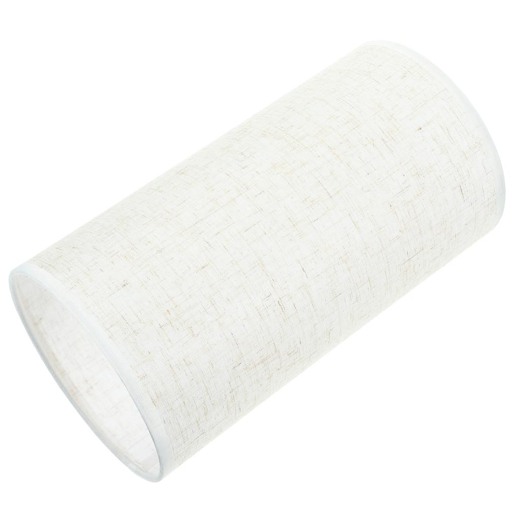 1Pc Round Linen Lamp Shade Replacement Drum Cloth Light Cover Cylinder Fabric Shade Decorative Table Floor Ceiling Pendant Lamp