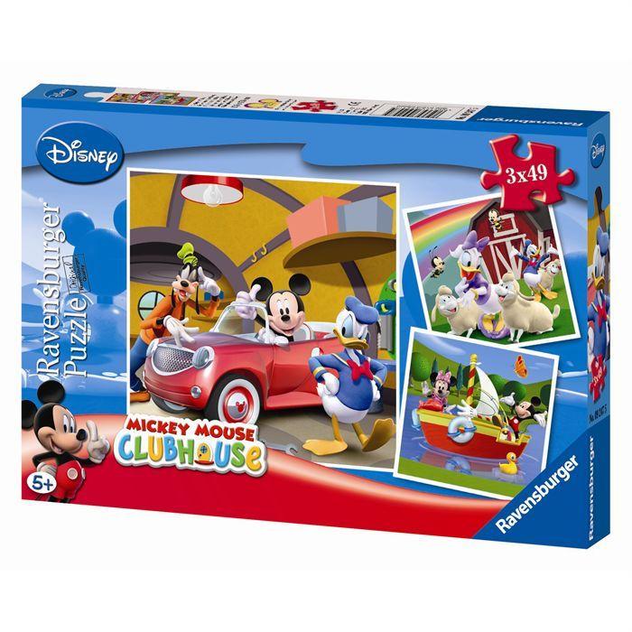 Puzzle MICKEY MOUSE 3x49 pièces - Ravensburger - Lot de puzzles enfant dès 5 ans