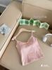 Spicy Girl Lace-Trim Camisole with Bowknot and Chest Pads