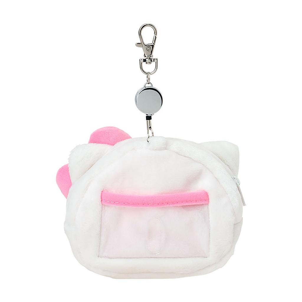 Sanrio Hello Kitty Pass Case with Small Item Ages 293644 Face-Shaped & Pouch, Cotton, PVC, Steel, Polyester, Reel, Storage, 15+,