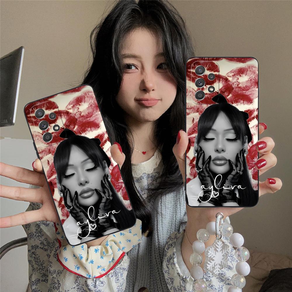 Fashion Cute Ayliva Phone Case for Samsung Galaxy A73 72 71 70 56 55 54 53 52 36 35 34 23 16 15 5G Colour Printing Pretty Cover