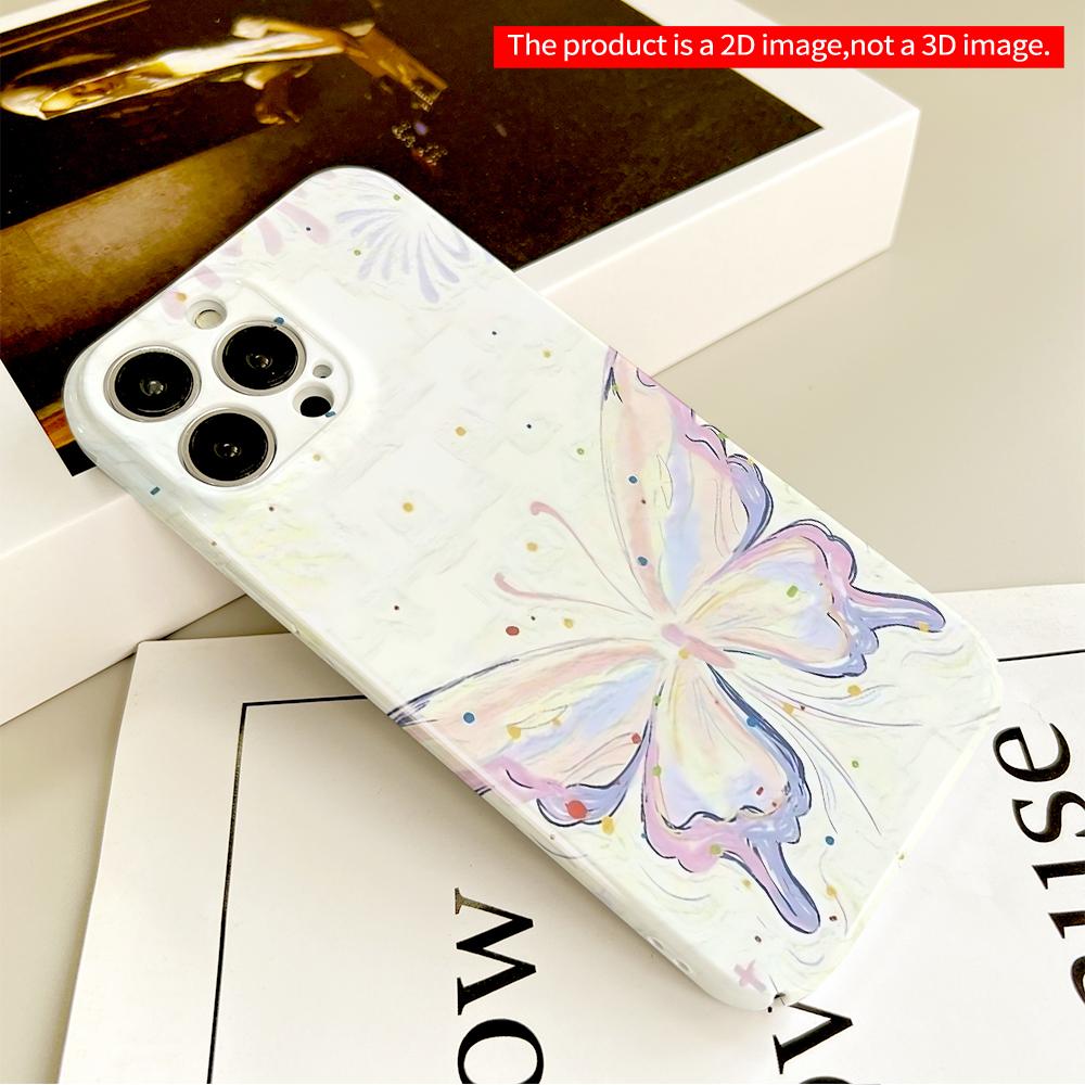 Pastel Butterfly Dream Wallpaper All Inclusive Film Hard Phone Case, Compatible with iPhone 18 Pro Max 17 16 15 14 13 12 11