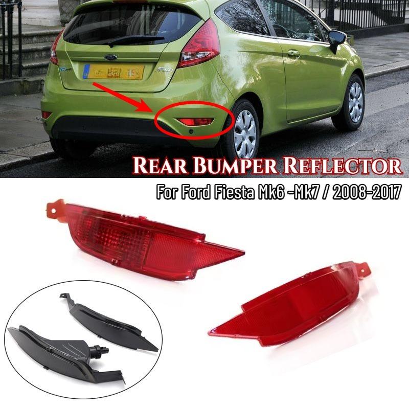 Left Right Rear Bumper Reflector Light Rear Bumper Reflector Light Fog Lamp Assembly for Ford Fiesta Mk6 Mk7 Replacement Parts