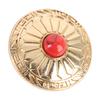 10PCS 30MM Screw Back Button Red Turquoise 8MM Screws Metal Concho Gold Flower Metal Turquoise Button Purse Craft