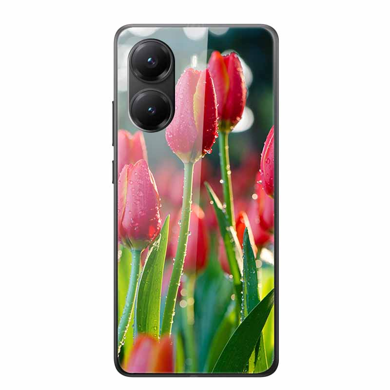 Tempered Glass Case For Xiaomi Poco X7 Pro Case Hard Glass Back Cover Soft TPU Bumper For Redmi Turbo 4 Phone Case X7Pro Turbo4