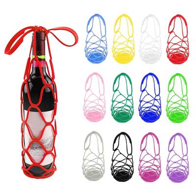Silicone Storage Bag,Silicone Storage Bag Breathable Mesh Bag Storage,Folding Portable Wine Bottle Tote Bag, Silicone Placemat
