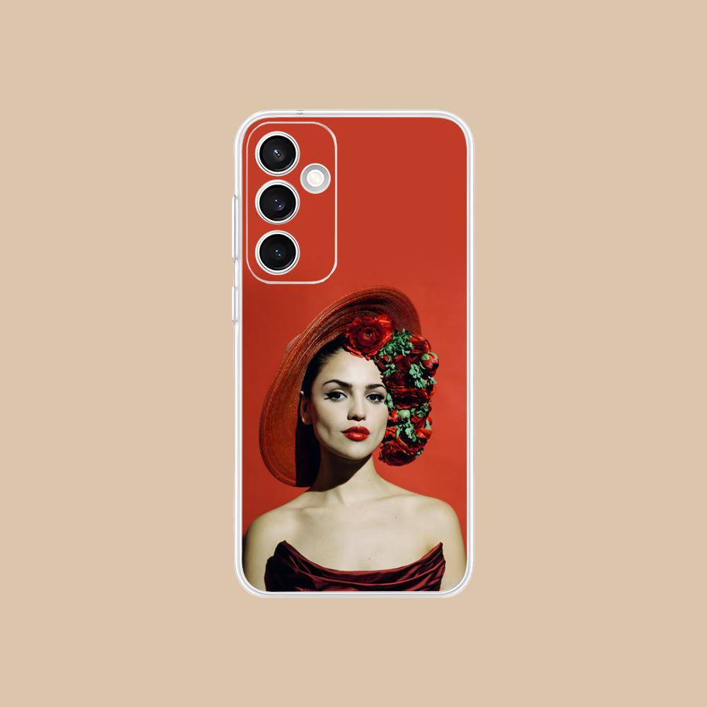 Fashion Eiza Gonzalez Clear Mobile Phone Case for Samsung Galaxy S25 S24 S23 S22 S21Plus FE Ultra Colorful Cover