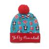 2025 autumn and winter new knitted hat Christmas holiday party LED light Christmas hat