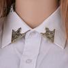 Triangle Collar Clip 1 Pair Vintage Shirt Clip, Hollow-Out Decoration Alloy Fixing Brooch Pin for Men Women